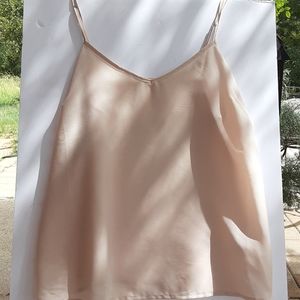 Soft Surroundings sheer cream tank top